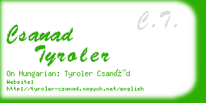 csanad tyroler business card
